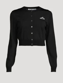 Cropped Mesh Cardigan