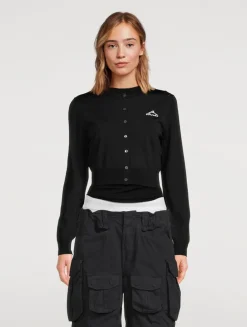 Cropped Mesh Cardigan