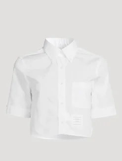 Cropped Poplin Shirt