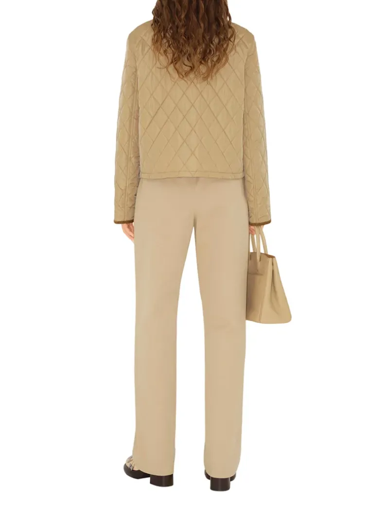 Cropped Quilted Nylon Jacket