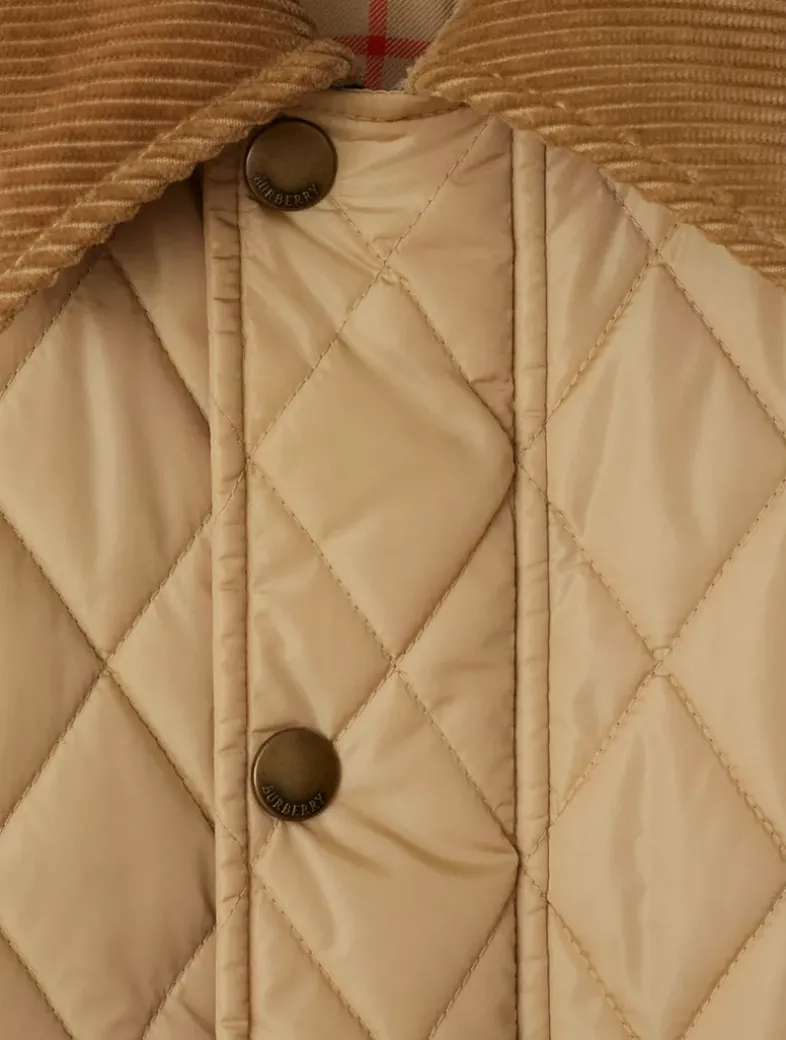 Cropped Quilted Nylon Jacket