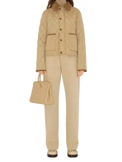 Cropped Quilted Nylon Jacket