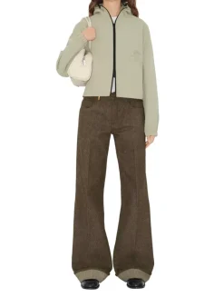 Cropped Reversible Check Hooded Jacket