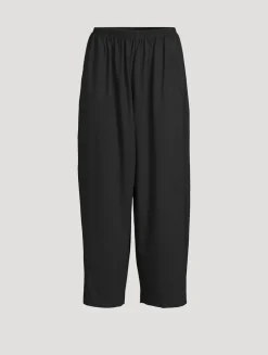 Cropped Wide-Leg Trousers