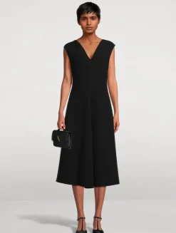 Crêpe Midi Dress