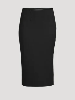 Crêpe Pencil Skirt