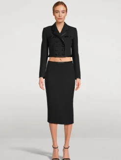 Crêpe Pencil Skirt