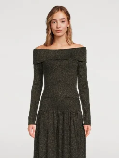 Crush Lurex Off-The-Shoulder Top