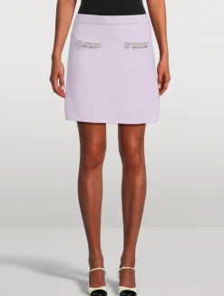 Crystal Trim Knit Skirt