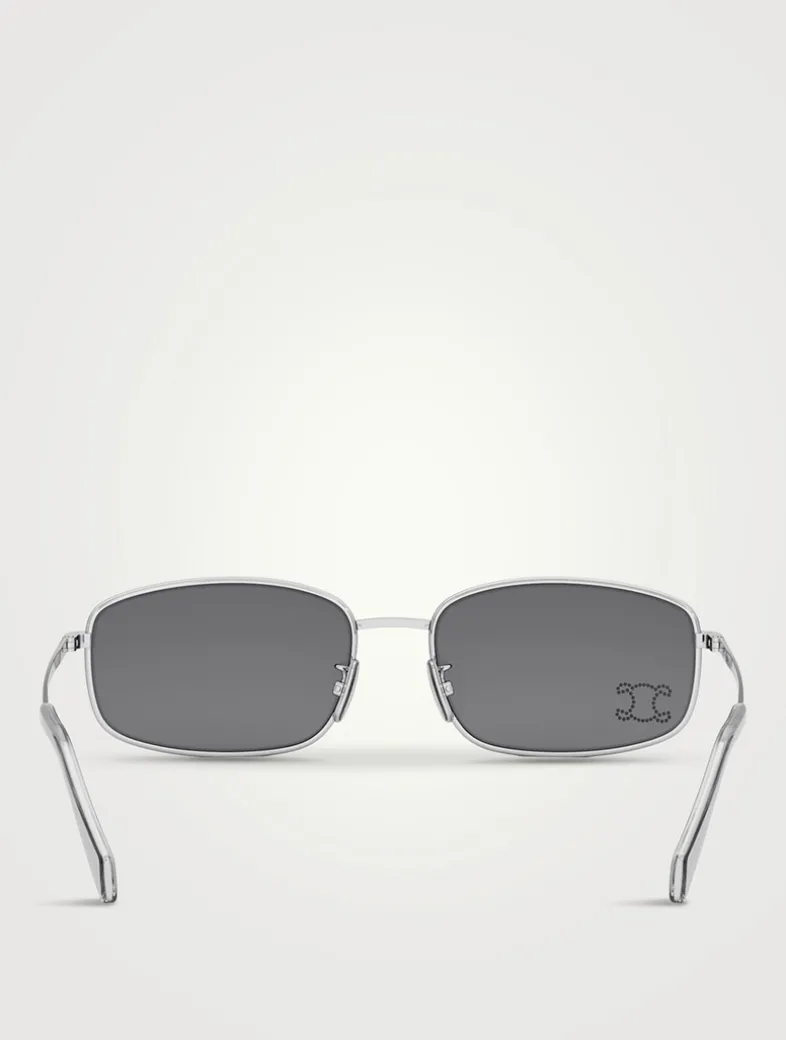 Crystal Triomphe Rectangular Sunglasses