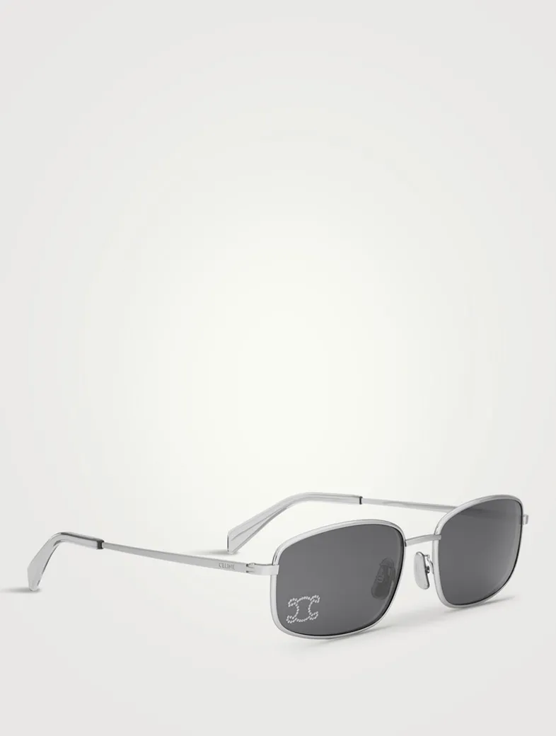 Crystal Triomphe Rectangular Sunglasses