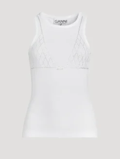 Crystal-Embellished Tank Top