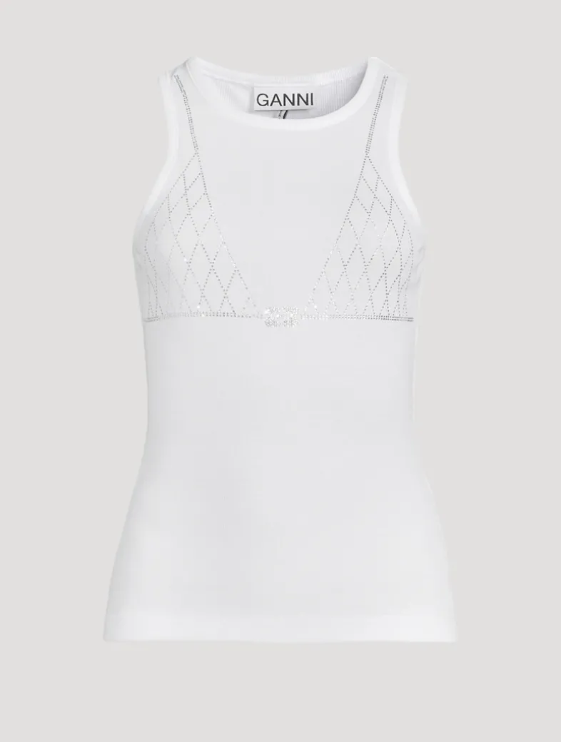 Crystal-Embellished Tank Top