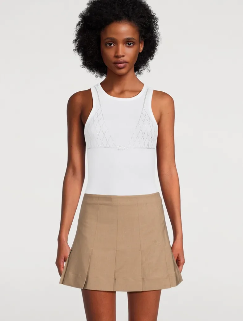 Crystal-Embellished Tank Top