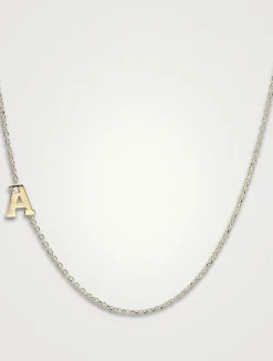 Customizable Love Letter 14K Gold A Necklace With Diamond