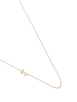 Customizable Love Letter 14K Gold J Necklace With Diamond