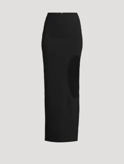 Cut-Out Maxi Skirt