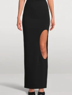 Cut-Out Maxi Skirt
