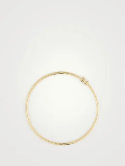 Dahlia 18K Gold Bangle Bracelet