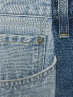 Dahlia Patchwork Tapered-Leg Jeans