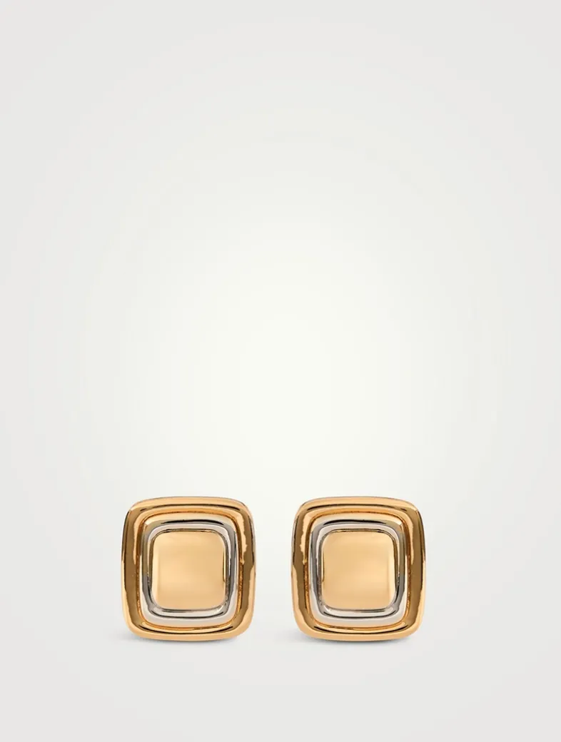 Dalia Two-Tone Stud Earrings