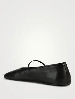 Dancerina Metallic Leather Ballet Flats