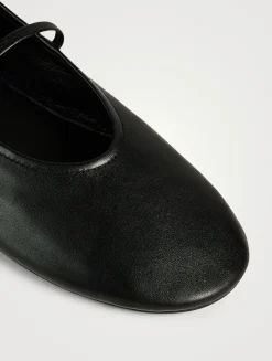 Dancerina Metallic Leather Ballet Flats