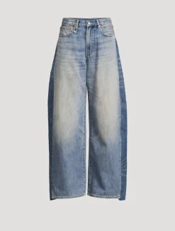 D'Arcy Inset Wide-Leg Jeans