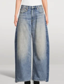 D'Arcy Inset Wide-Leg Jeans