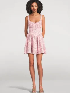 Daria Corset Mini Dress In Floral Print