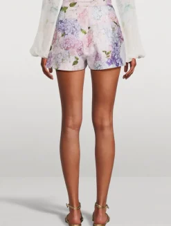 Dawning Belted Shorts In Floral Print