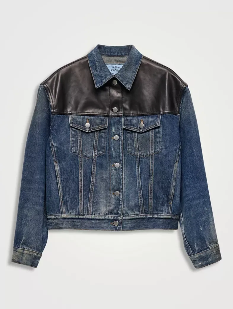 Denim And Leather Jacket