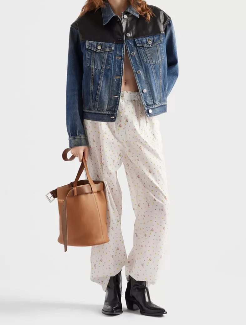 Denim And Leather Jacket