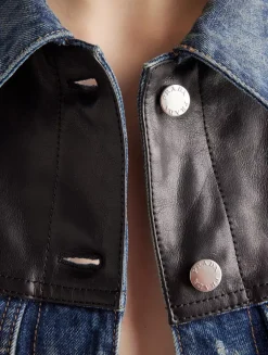 Denim And Leather Jacket