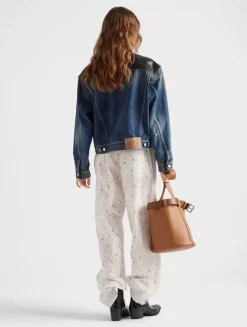 Denim And Leather Jacket