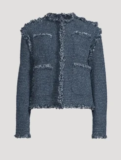 Denim And Tweed Mix Jacket