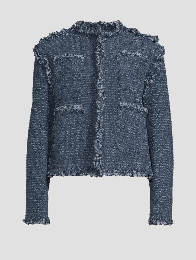 Denim And Tweed Mix Jacket