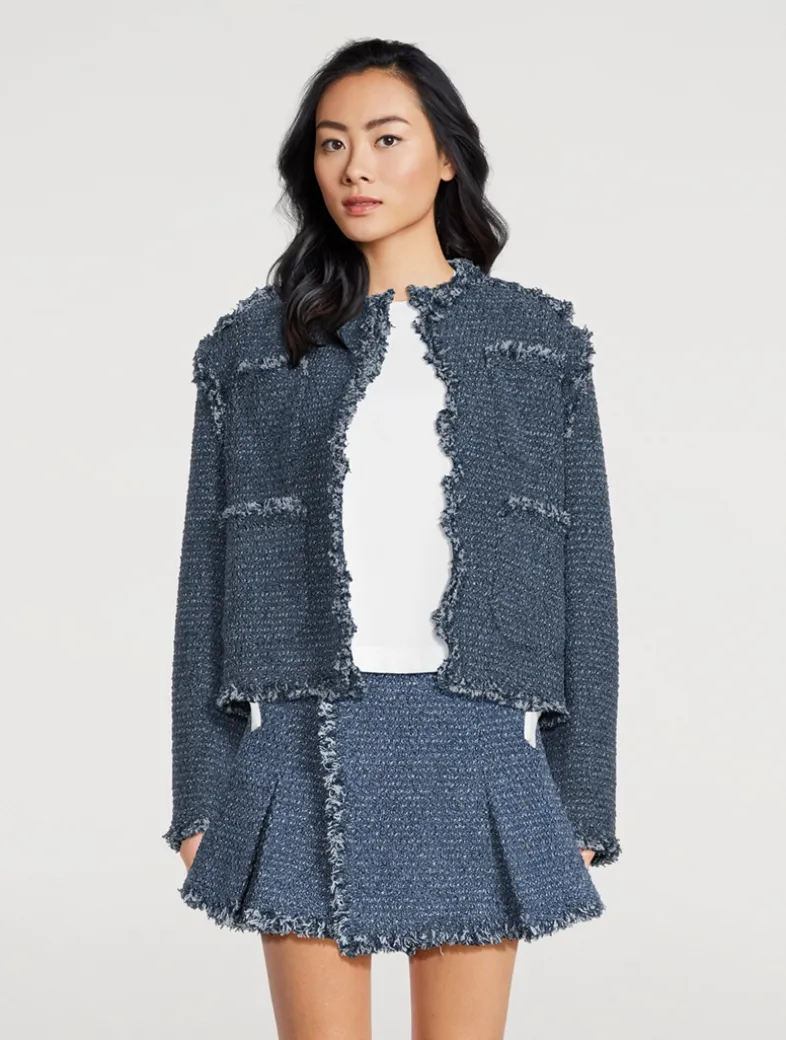 Denim And Tweed Mix Jacket
