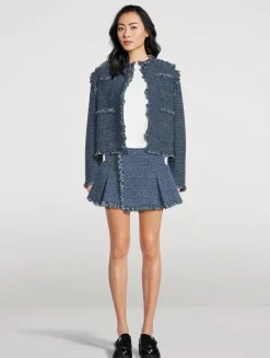 Denim And Tweed Mix Jacket