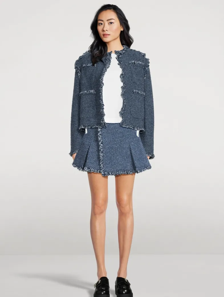 Denim And Tweed Mix Jacket