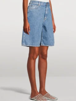 Denim Bermuda Shorts