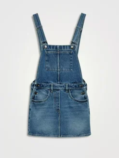 Denim Bib Overall Mini-dress