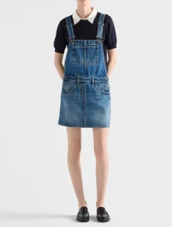 Denim Bib Overall Mini-dress