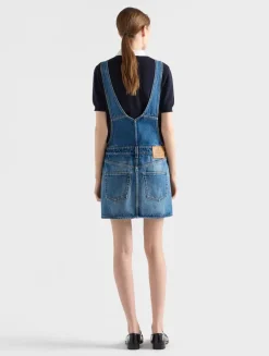 Denim Bib Overall Mini-dress