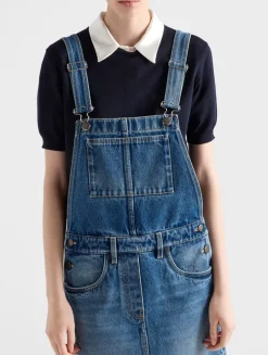 Denim Bib Overall Mini-dress