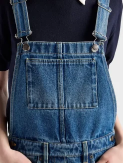 Denim Bib Overall Mini-dress
