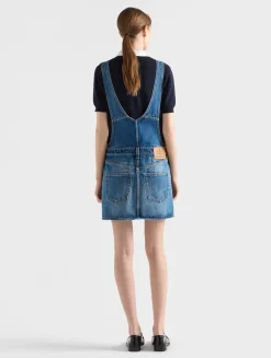 Denim Bib Overall Mini-dress