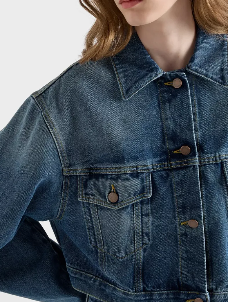 Denim Blouson Jacket