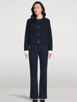 Denim Bouclé Trousers