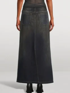 Denim Maxi Skirt